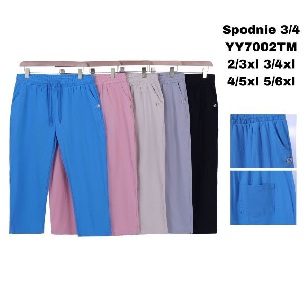 Spodnie damskie 3/4 Roz 2XL-6XL, Mix Kolor Paczka 12 szt